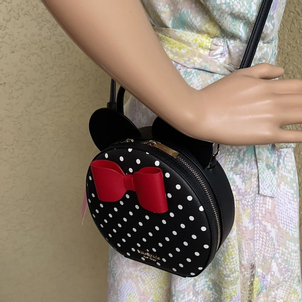 Kate Spade: disney x kate spade new york minnie mouse crossbody bag - Picture 12 of 16